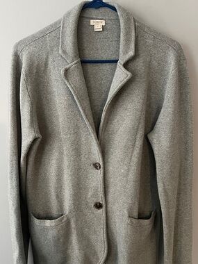 J. Crew Light Gray Knit Blazer Jacket
